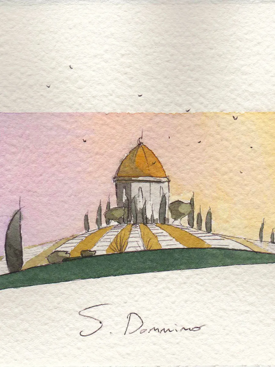 A watercolor of Semifonte